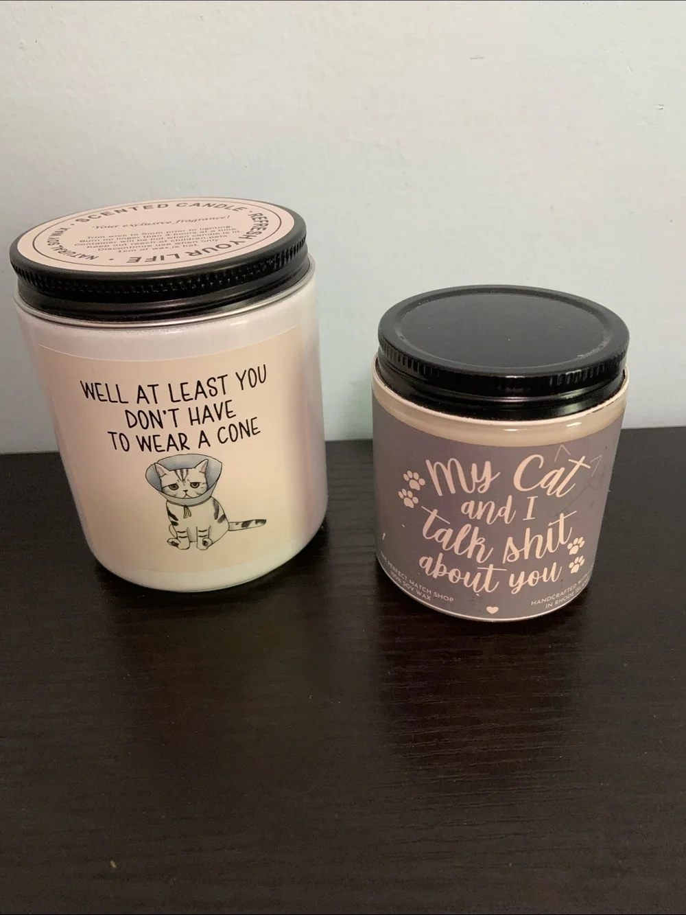 Comical Cat Themed Jar Soy Candles